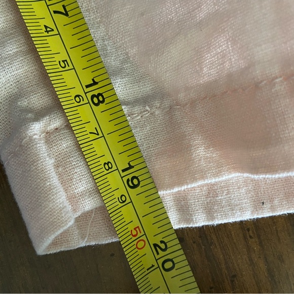 Per Se by Carlisle Linen Blend Cropped Drawstring Light Pink Pants Sz 1X - Picture 7 of 8